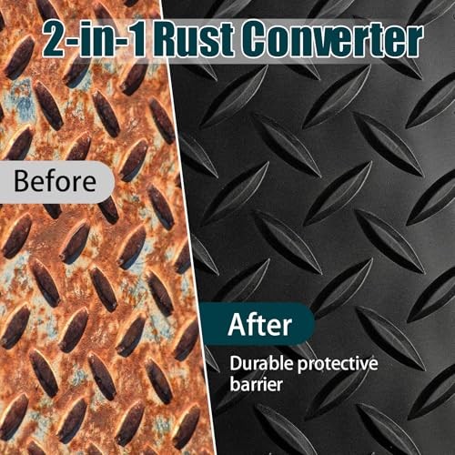 2-in-1 Rust Converter & Primer, Stops Rust, Black Metal Paint, 35 oz