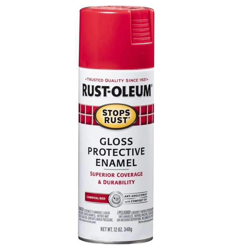 Gloss Protective Enamel Spray Paint Stops Rust Durable Indoor Outdoor Use 6 Pack