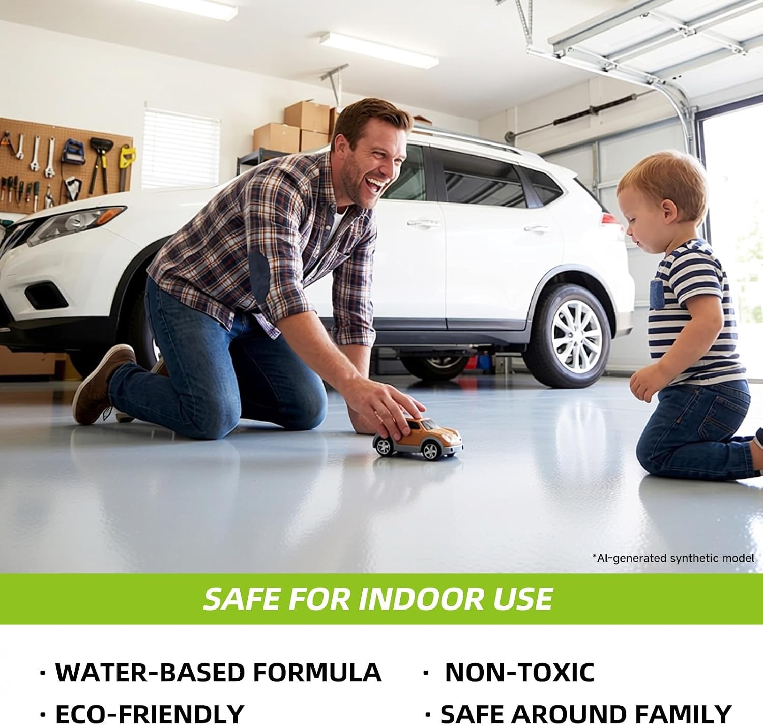 Garage Floor Epoxy Kit, 2K Epoxy Floor Paint with Tools, Epoxy Coating for