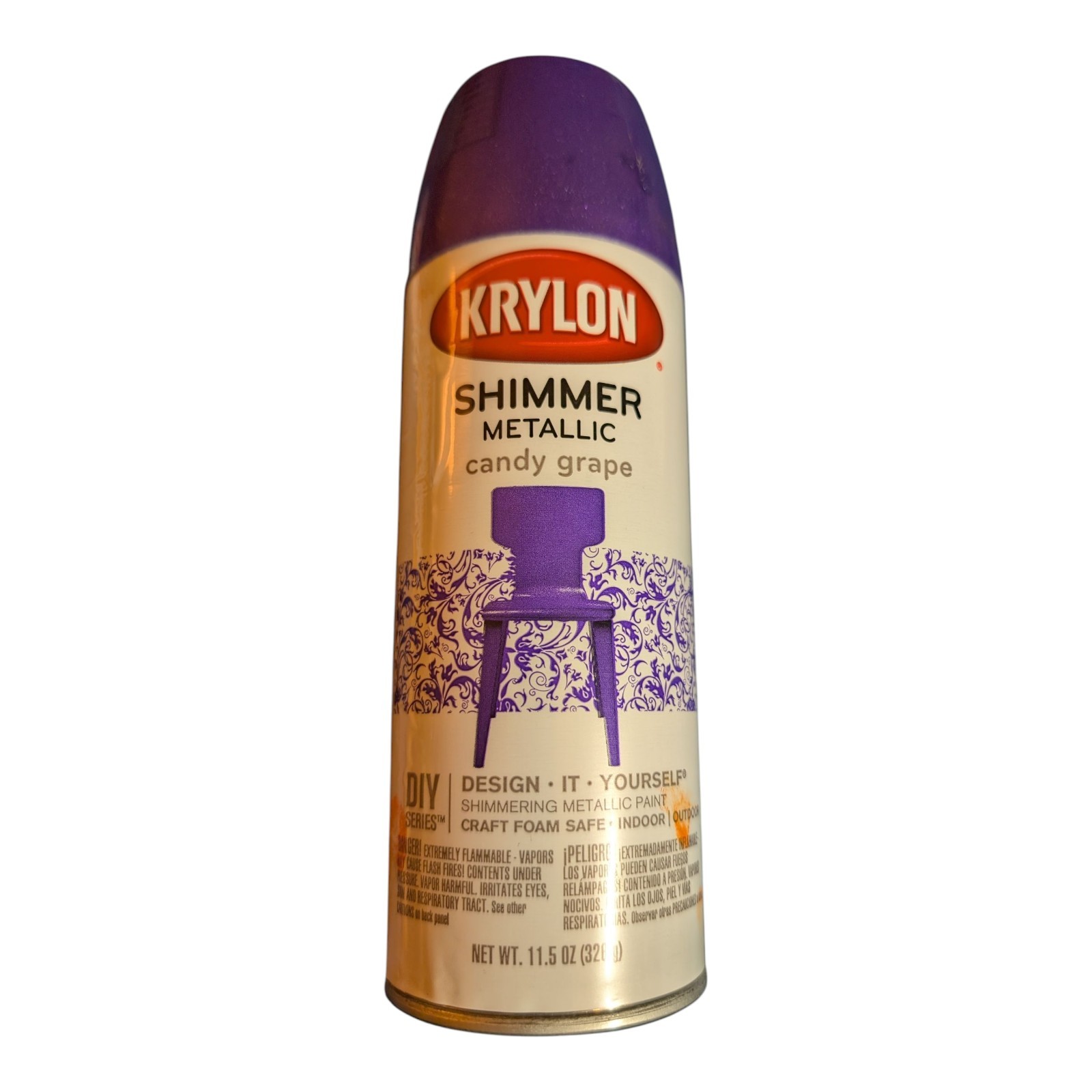 Krylon Candy Grape Shimmer Metallic Paint, 11.5oz – Vibrant & Glossy Finish