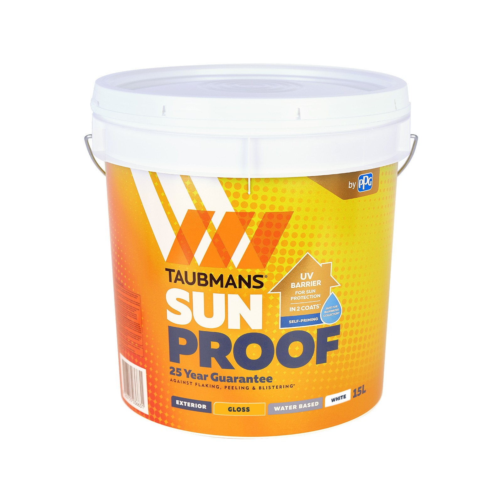 Taubmans 15L White Gloss Sunproof Exterior Paint