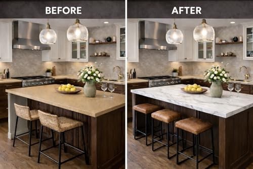 Easy Epoxy Countertop Paint Kit – Giani Marble Finish in Carrara White