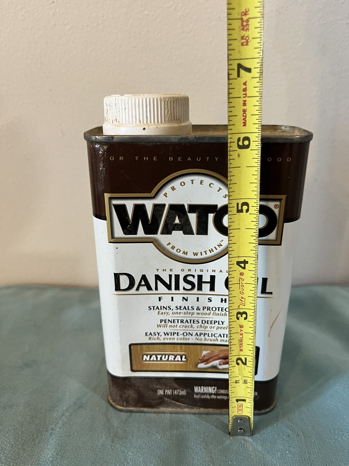 Watco Danish Oil Finish Natural Pint Stains Seals Protects
