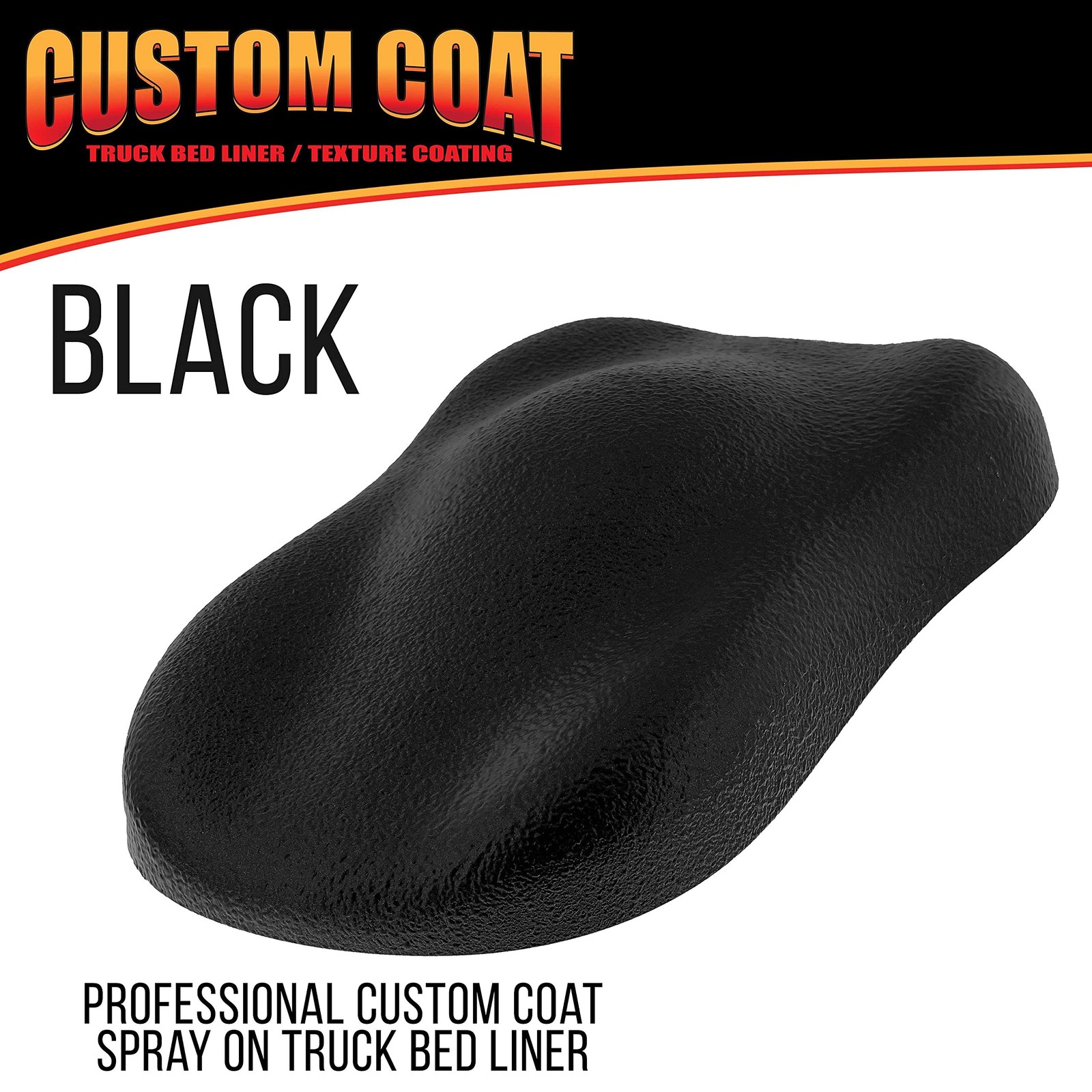 Custom Coat Black 1 Gallon Urethane Spray-On Truck Bed Liner Kit with Spray G…