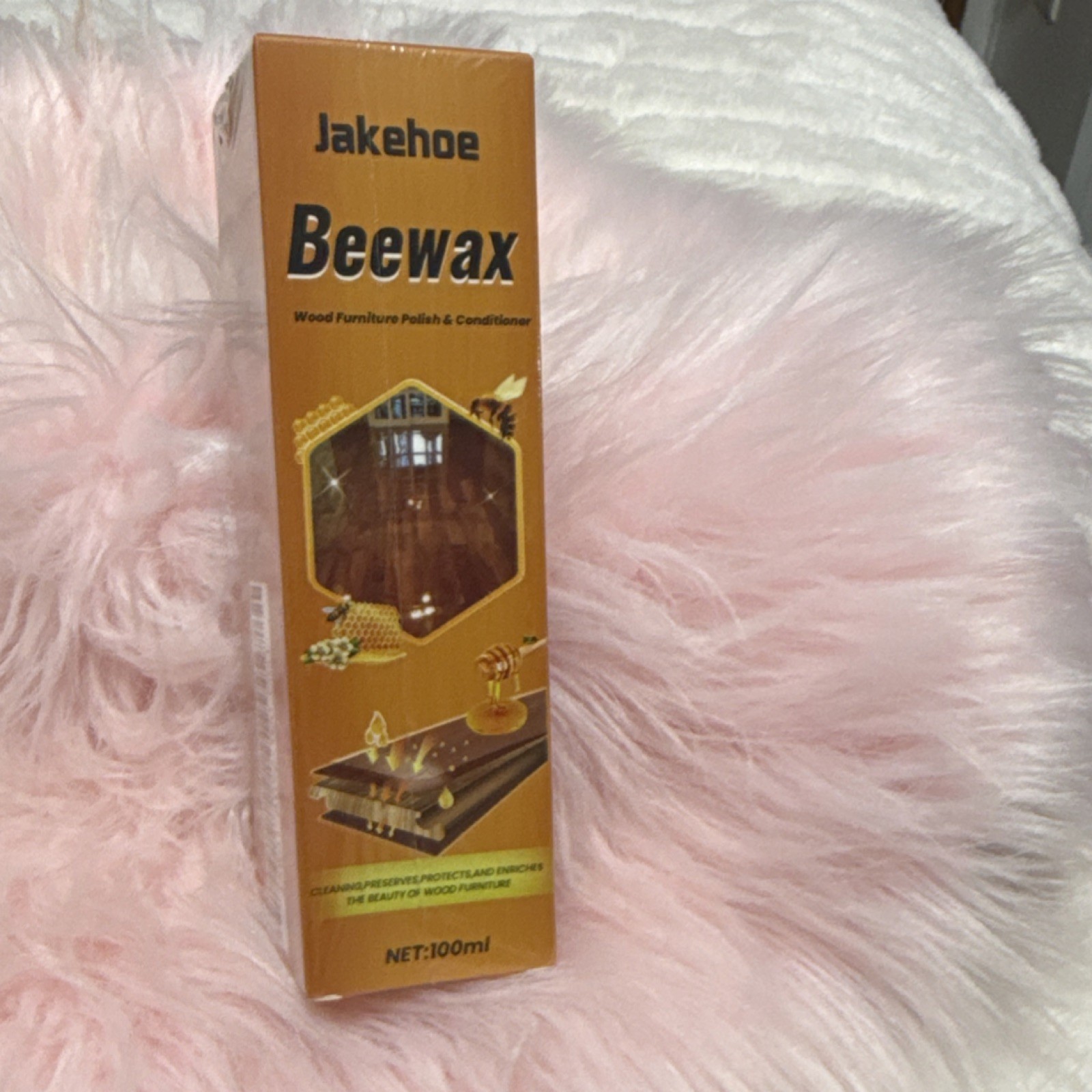 Jakehoe Beeswax Wood Polish & Conditioner Brown Gloss Interior 100ml