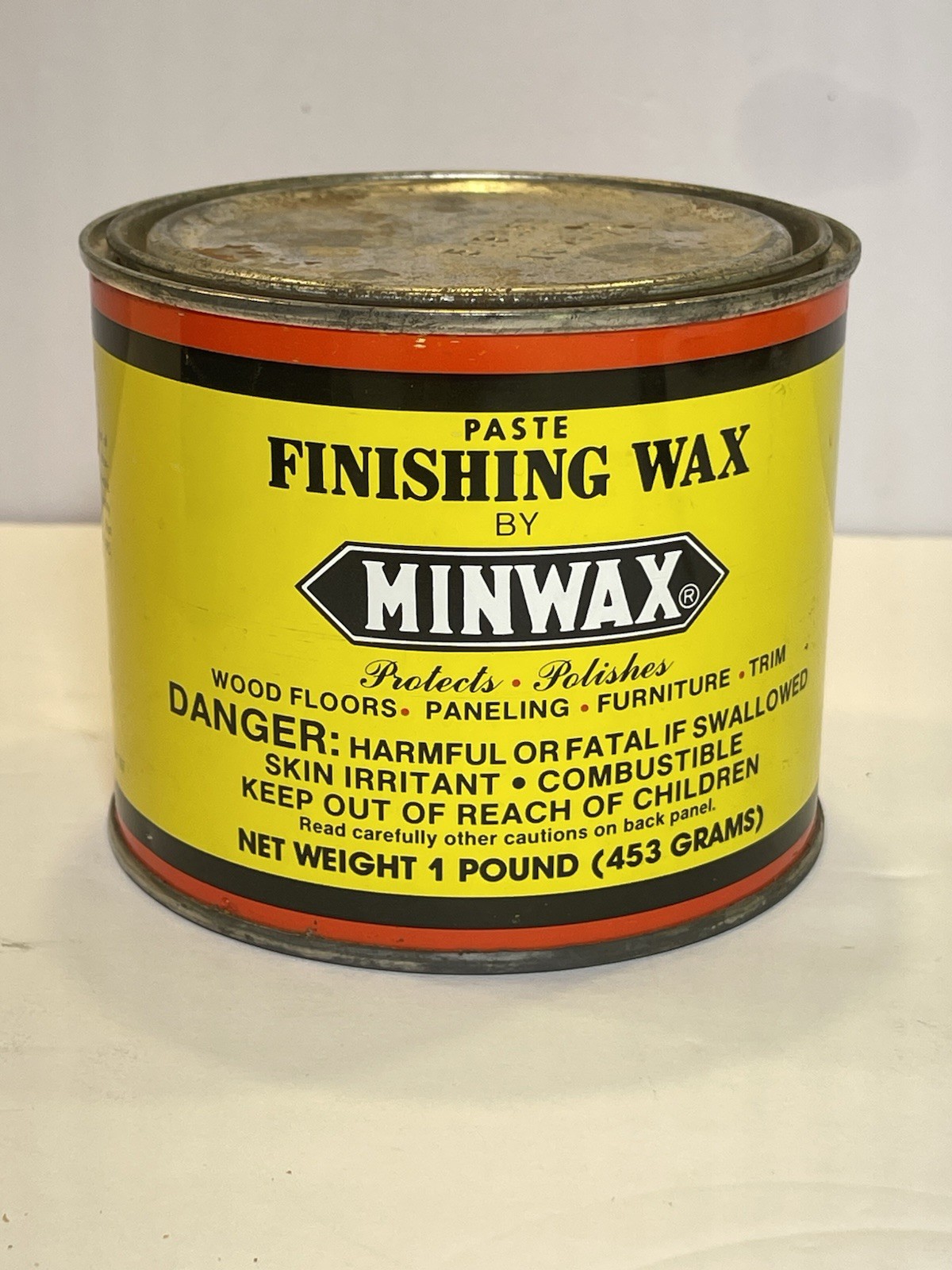NEW MinWax Paste Finishing Wax 1 Pound Open Can Original Formula Vintage
