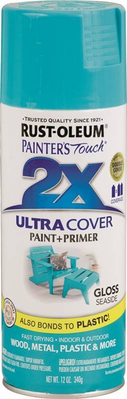 NEW CASE OF (6) RUSTOLEUM 267116 ULTRA COVER 2X SEASIDE SPRAY PAINT 7058753