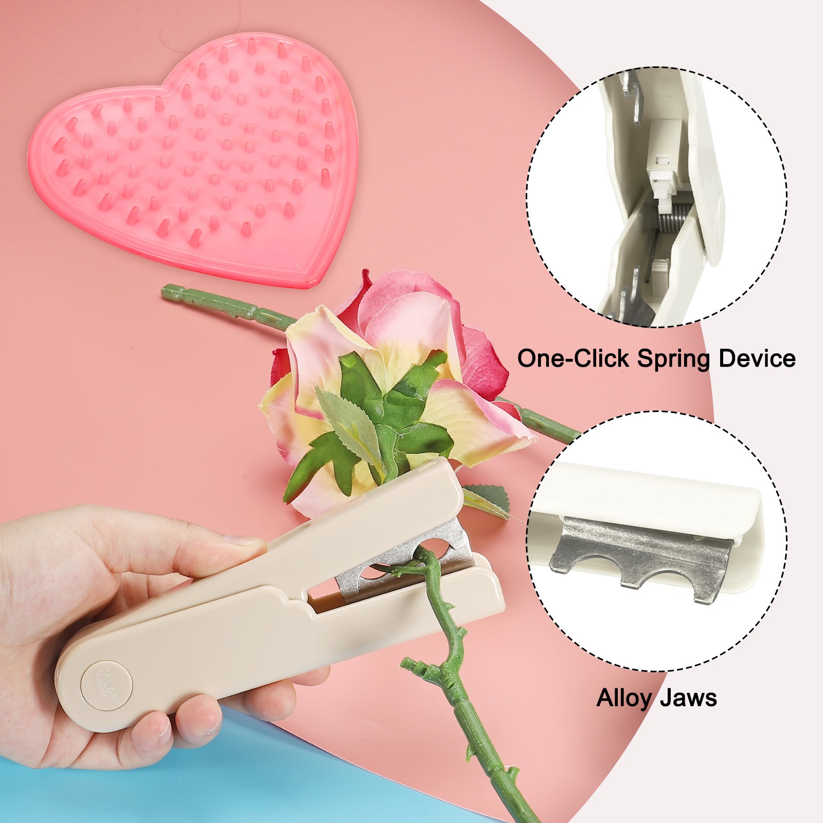 2pcs Rose Stem Leaf Thorn Stripper Remover Tool Stripping Kit White, Purple