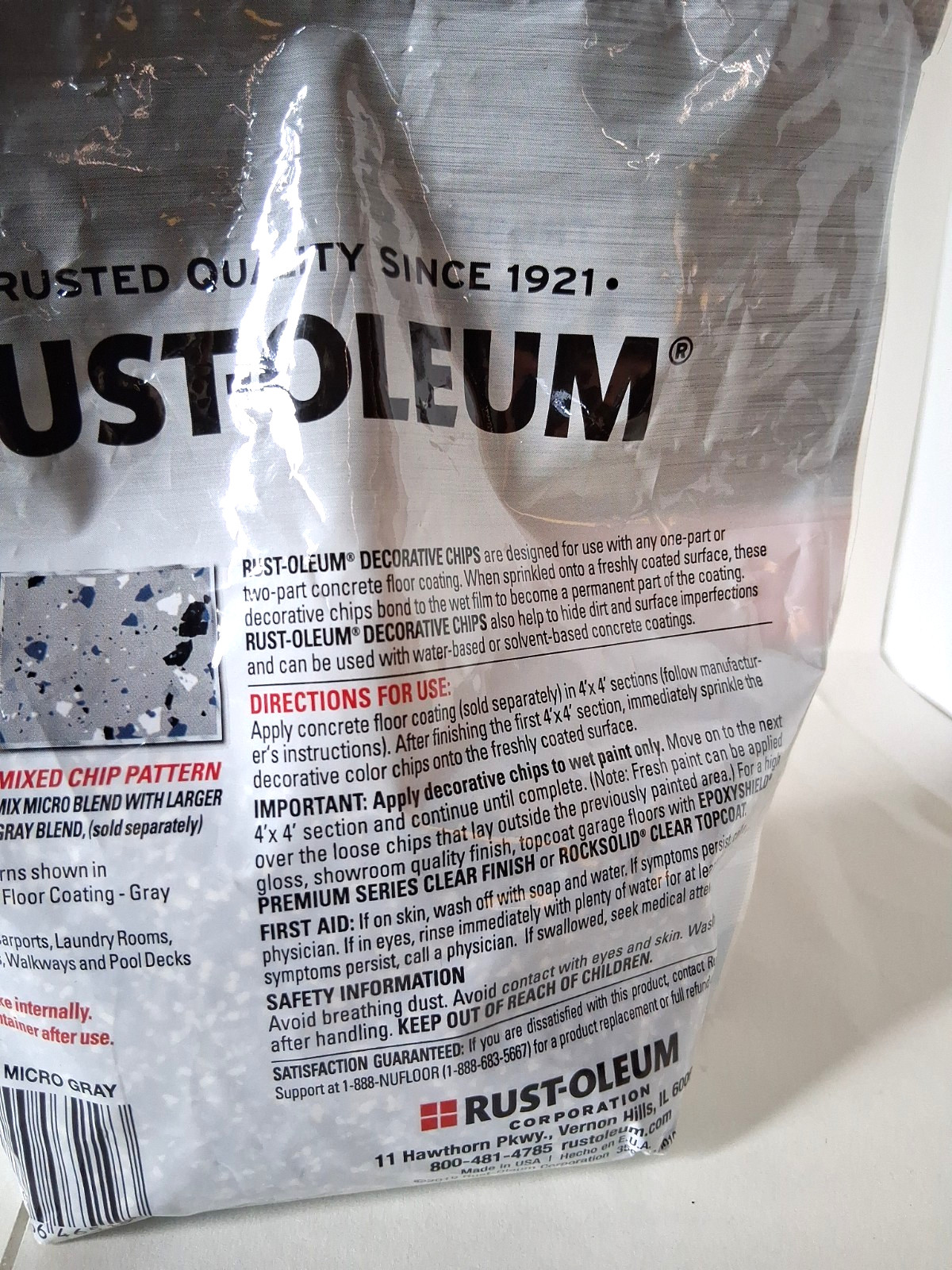 Rust-Oleum 1 lb. Micro Blue/Gray Decorative Color Chips