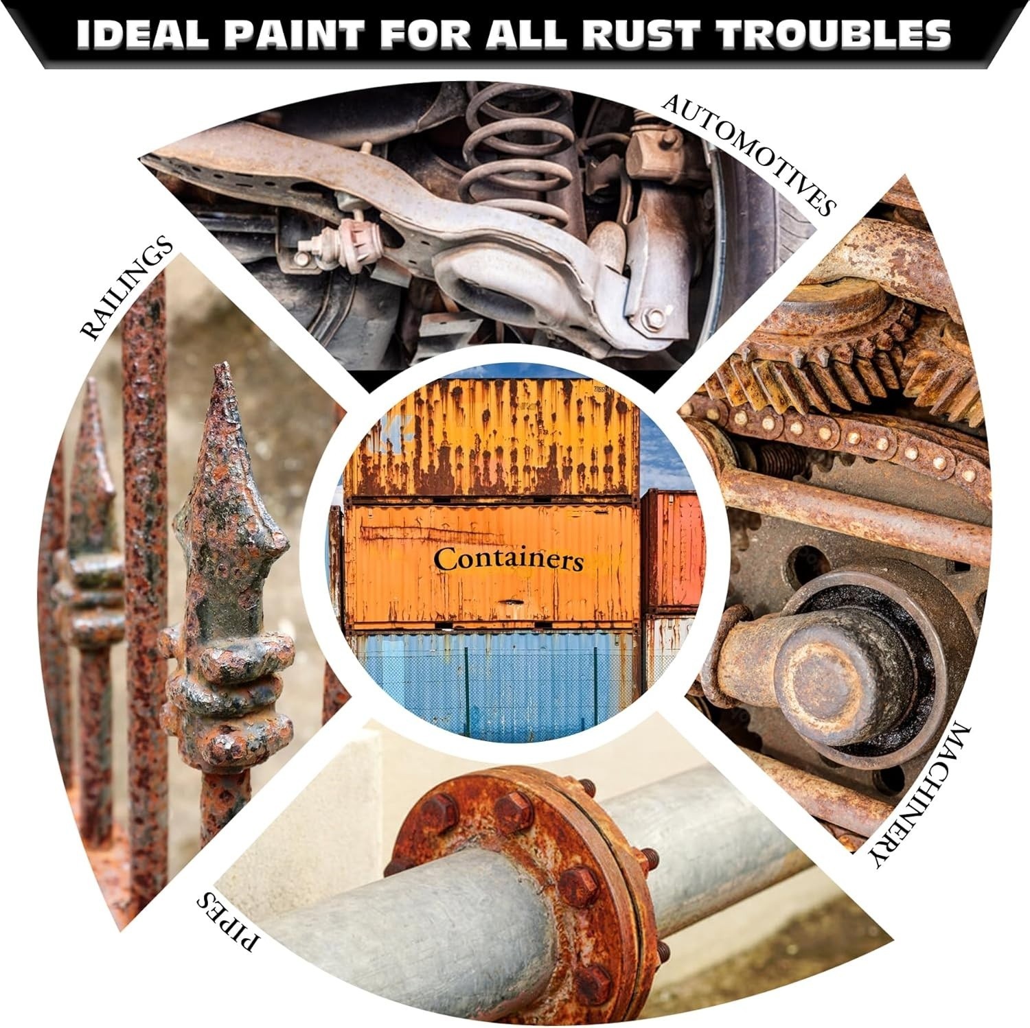 Rust Converter Paint – 64oz Water-Based Rust Reformer & Metal Primer, Semi-Gloss