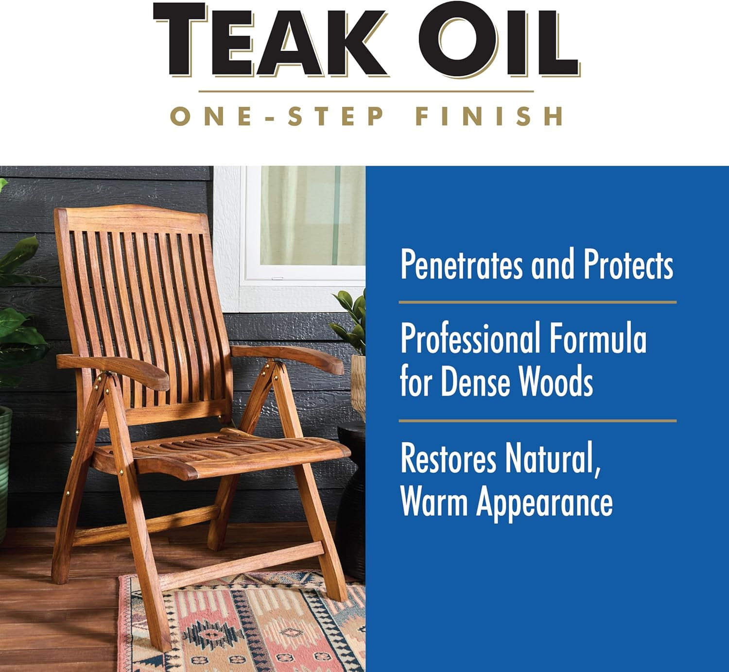 Teak Oil Finish – Quart Size, 4 Pack for Superior Wood Protection