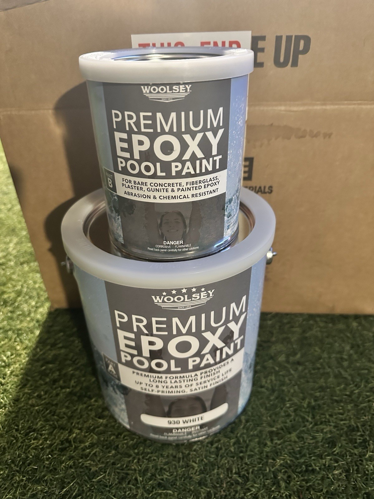Woolsey Epoxy Pool Paint White 930 1 Gal Satin Finish Stain & Chemical Resistant