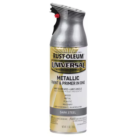 Rust-Oleum 262662 Spray Paint, Dark Steel, Metallic, Solvent, 11 Oz