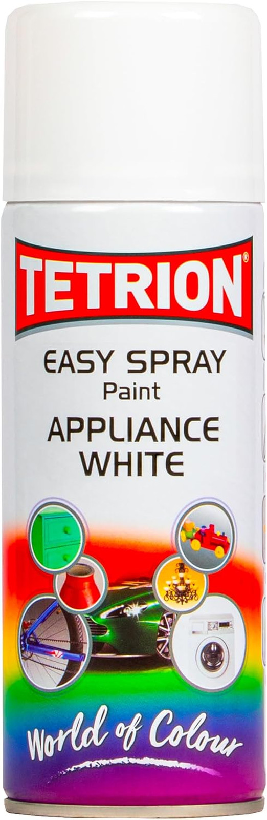 Tetrion Easy Spray Paint – Appliance White 400Ml – Acrylic Spray for Wood, Metal