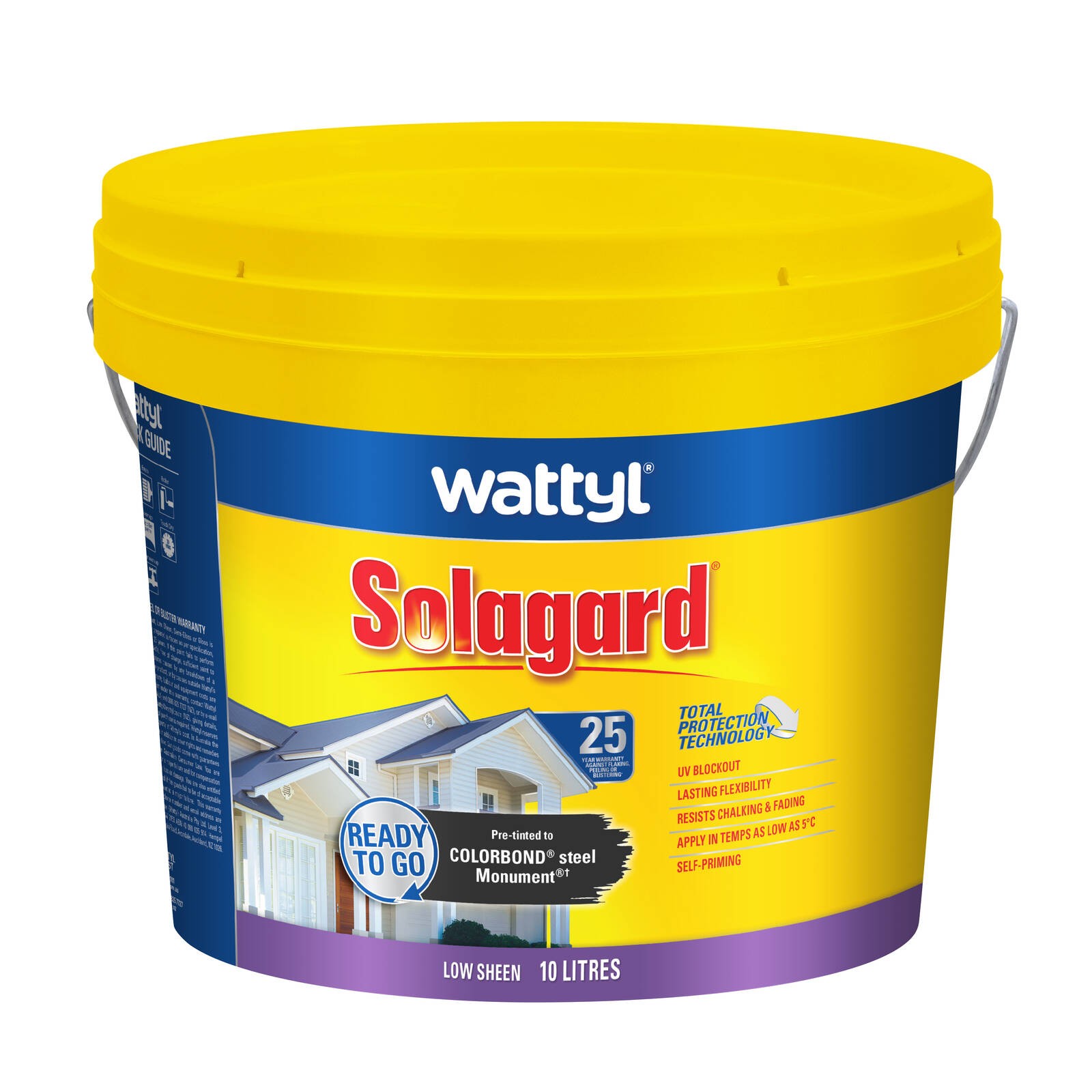 Wattyl 10L Monument Low Sheen Pre-tinted Solagard Exterior Paint