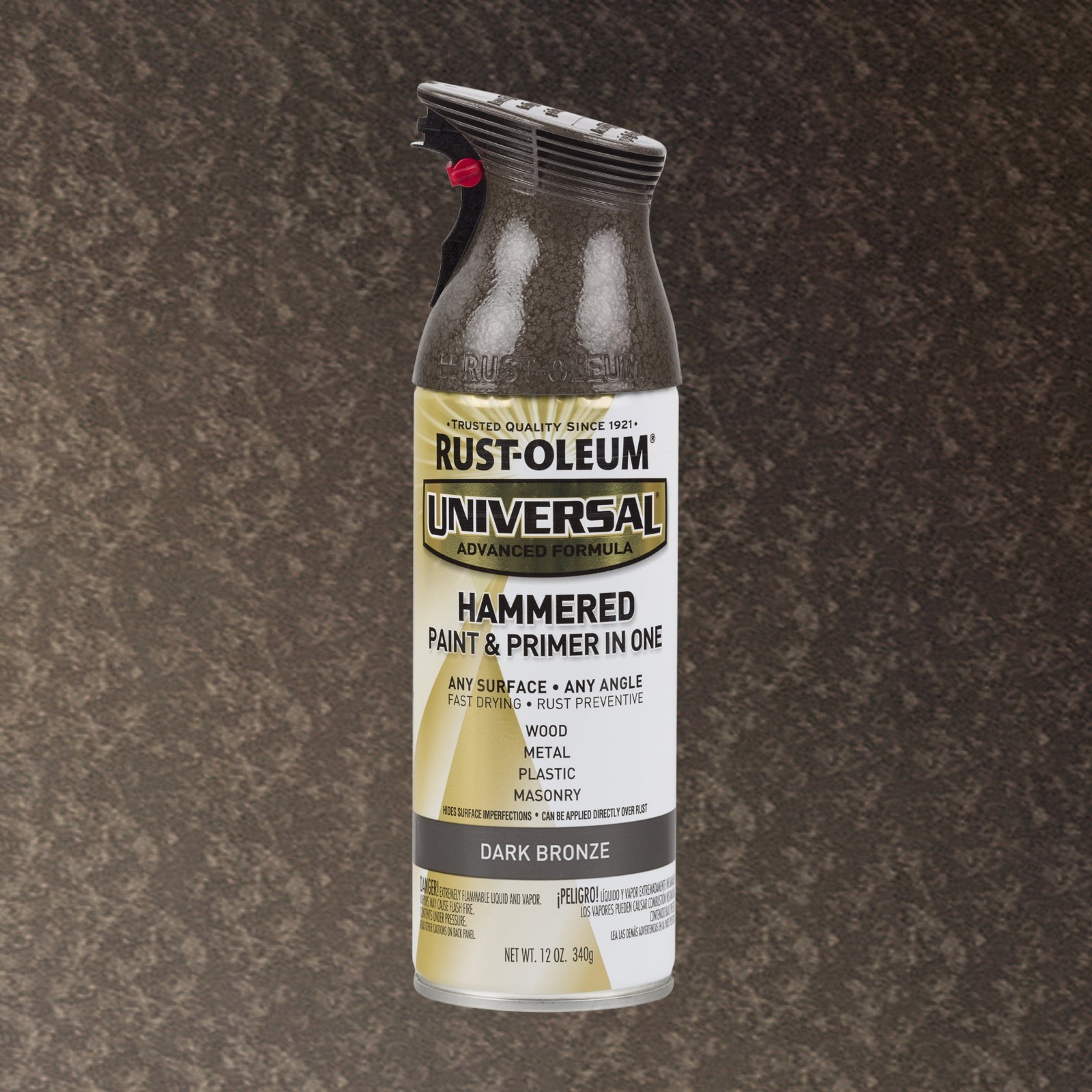 (3 Pack) Rust-Oleum Universal Hammered Paint & Primer Dark Bronze 258199 12oz