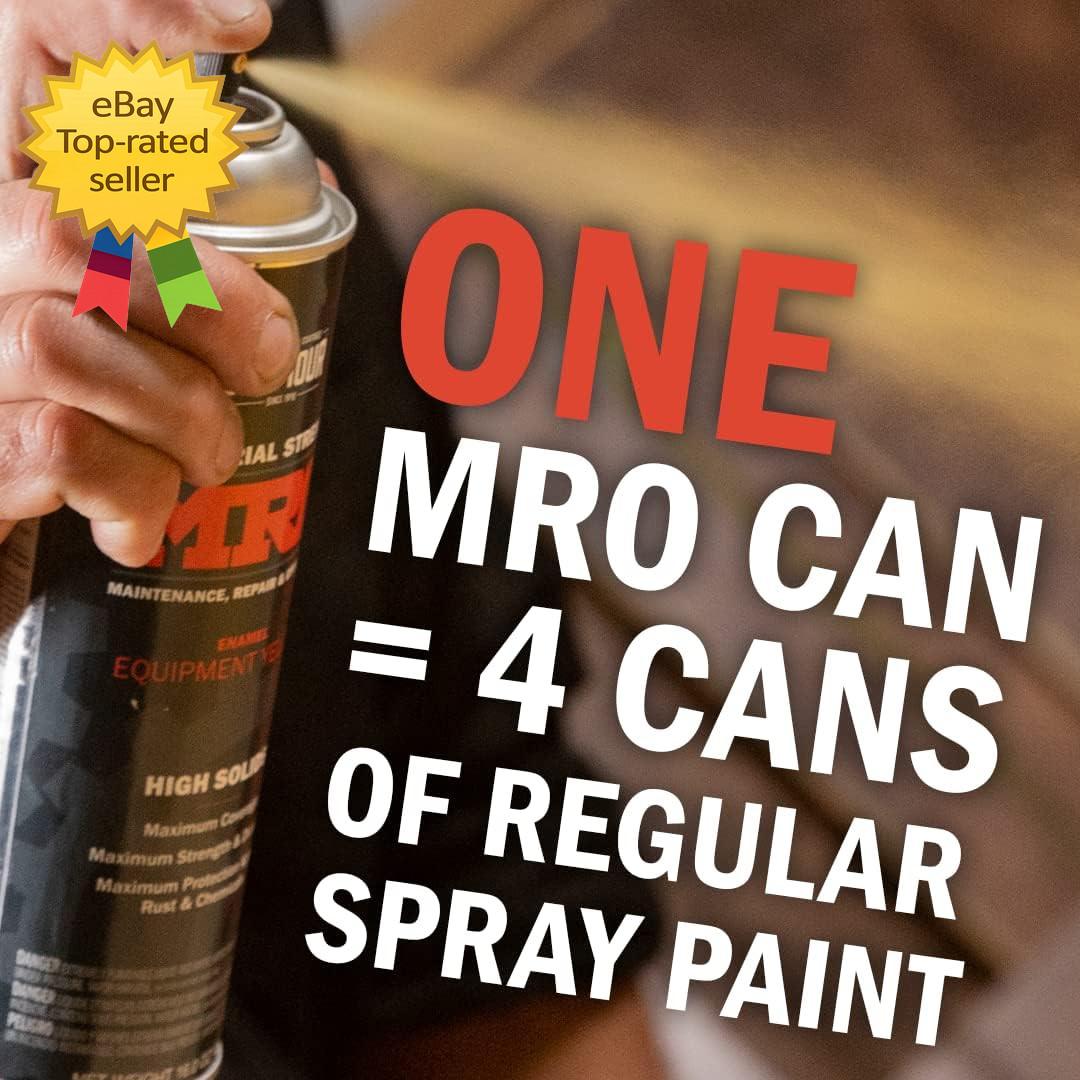 Industrial MRO High Solids Spray Paint Safety Red 16 Ounce Can Single