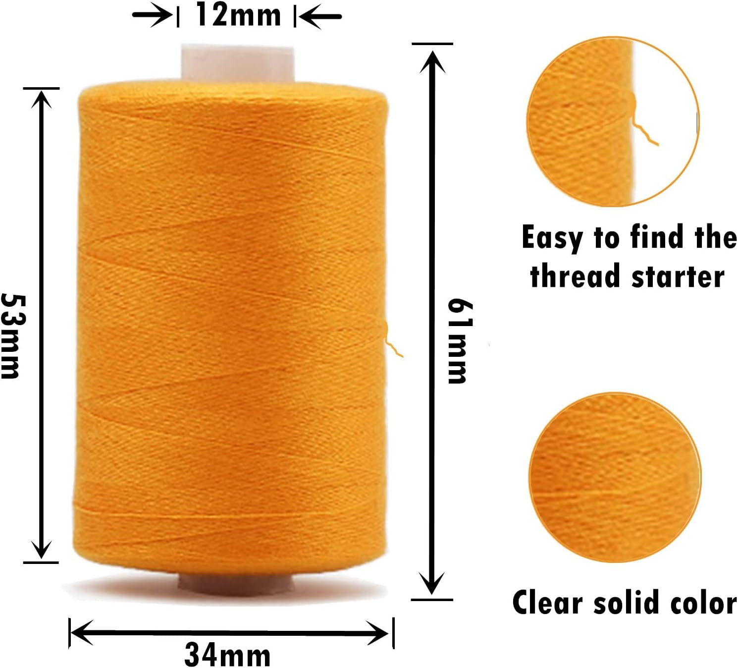 All Purpose Sewing Thread, 42 Spool Assorted 1000 Yards Polyester Threads for Se
