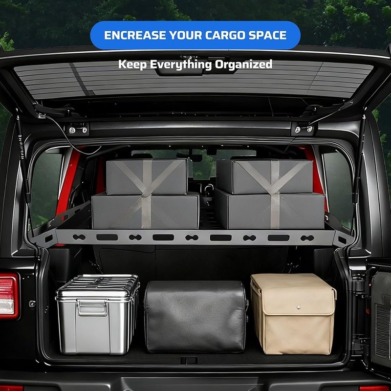 Lightweight Aluminum Roof Rack Wrangler JK JL 4-Door 2007-2025 Gear Storage New