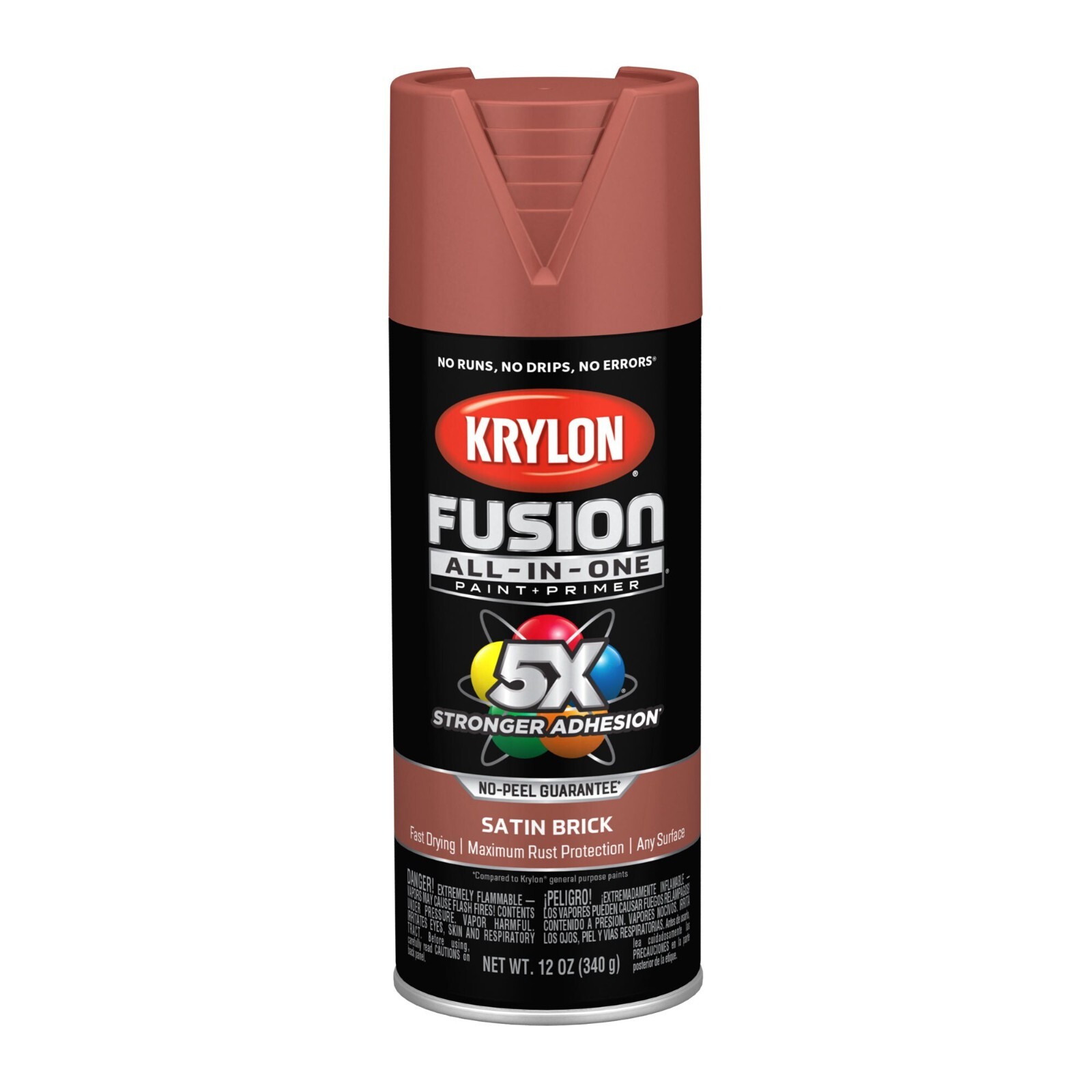 NEW 6 PACK KRYLON FUSION SERIES SATIN BRICK SPRAY PAINT 42733 FREE SHIPPING