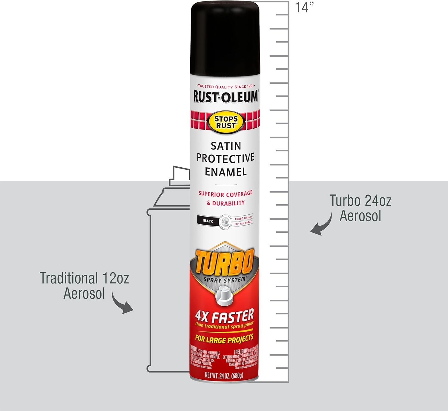 Rust-Oleum 393378 Stops Rust Turbo Spray Paint, 24 Oz