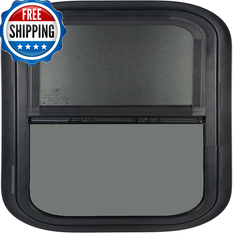 Outprize Vertical Rv Window 12 W X 24 H Tinted Sliding Rv Window Net Screen And