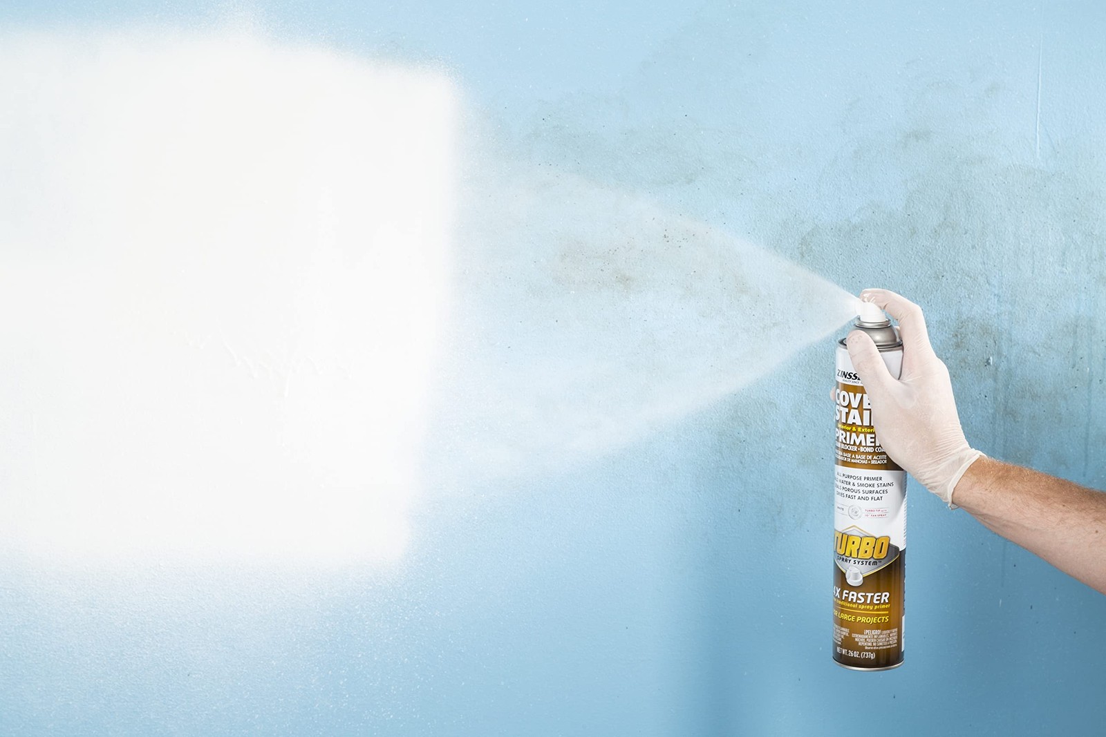 Cover Stain Turbo Primer Spray, 26 oz, White, (Pack of 6)