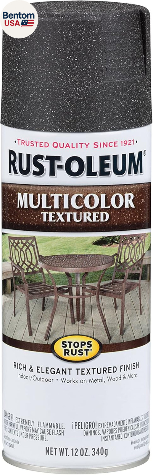 223525 Stops Rust Multi-Color Textured Spray Paint, 12 Oz, Aged Iron