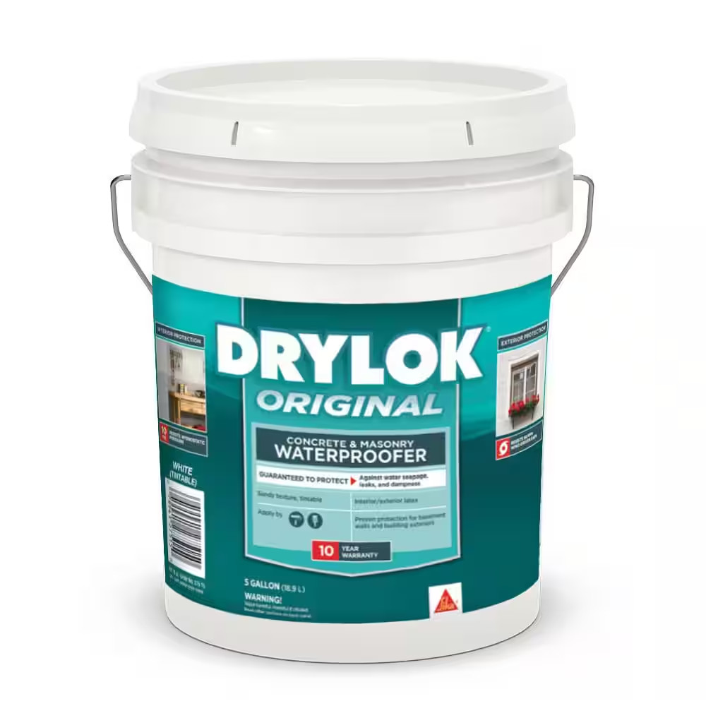 Original 5 Gal. White Flat Latex Interior/Exterior Basement and Masonry Waterpro