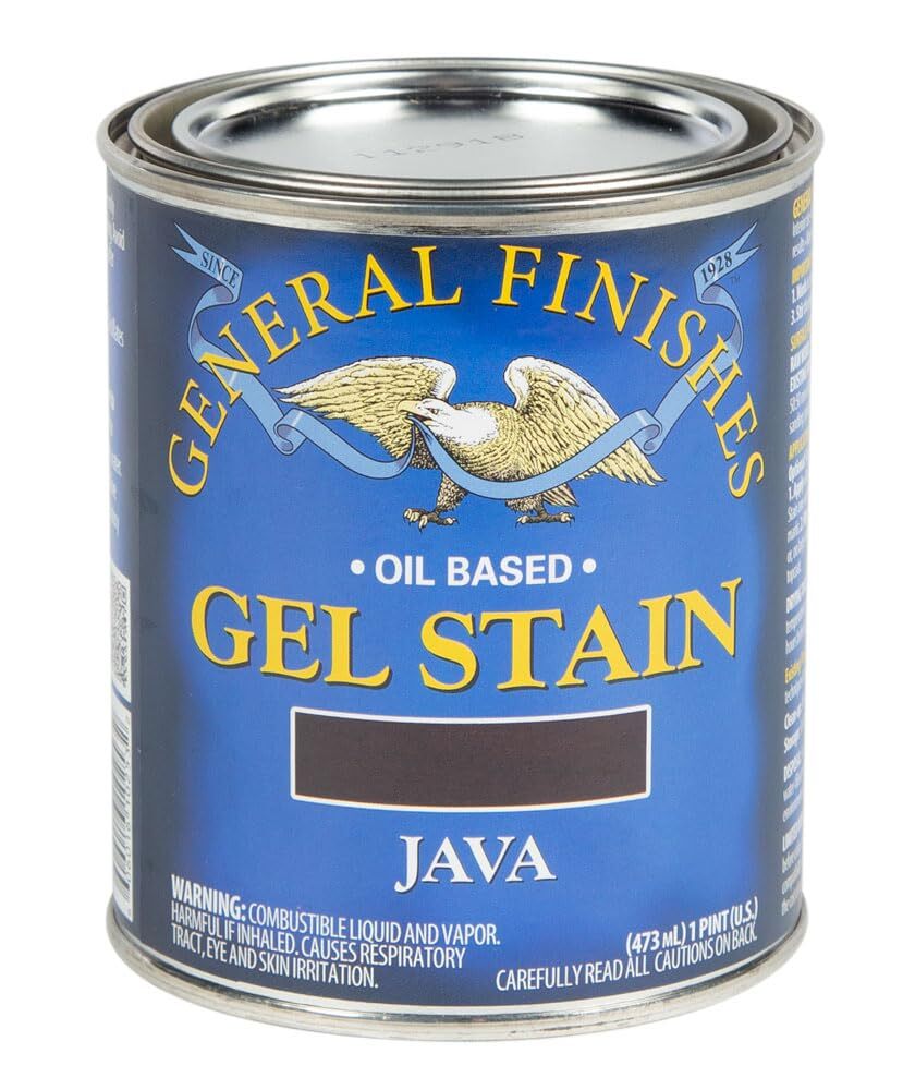 General Finishes Java Gel Stain 1 Pint Easy Application Lustrous Finish