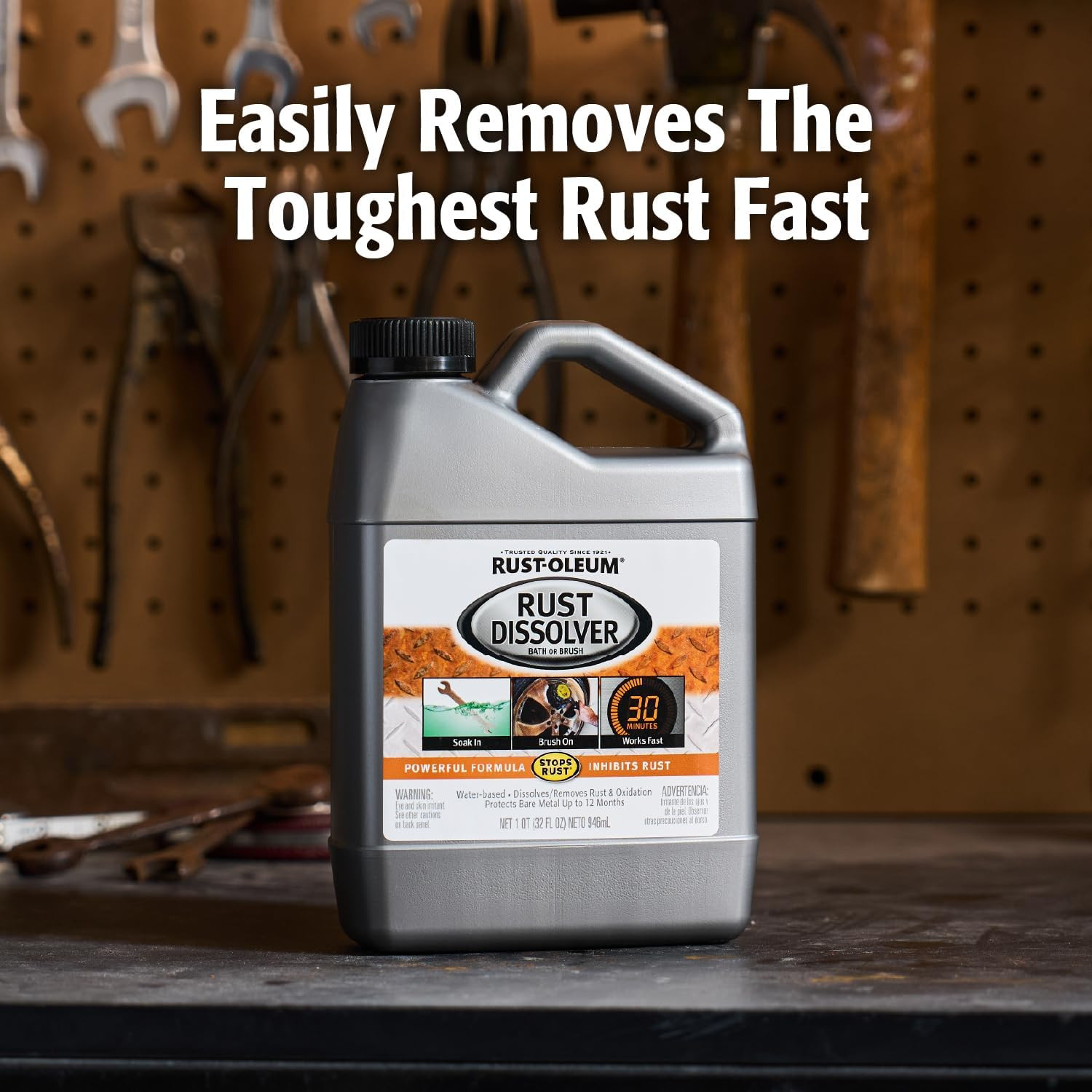 Rust Dissolver Soak & Bath | Heavy-Duty Corrosion Remover for Metal Tools, Cars,