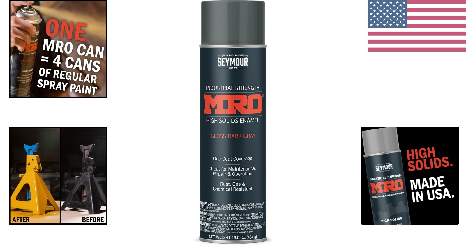 Industrial High-Solids Rust-Resistant Spray Paint – 16 oz.