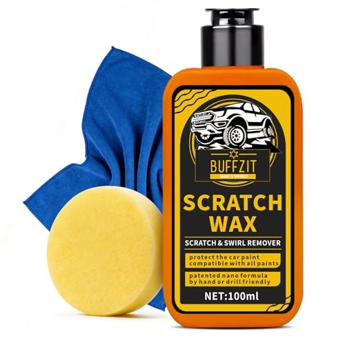 Car Scratch Remover for Vehicles, Scratch Repair Wax, Rubbing & Polishing Black
