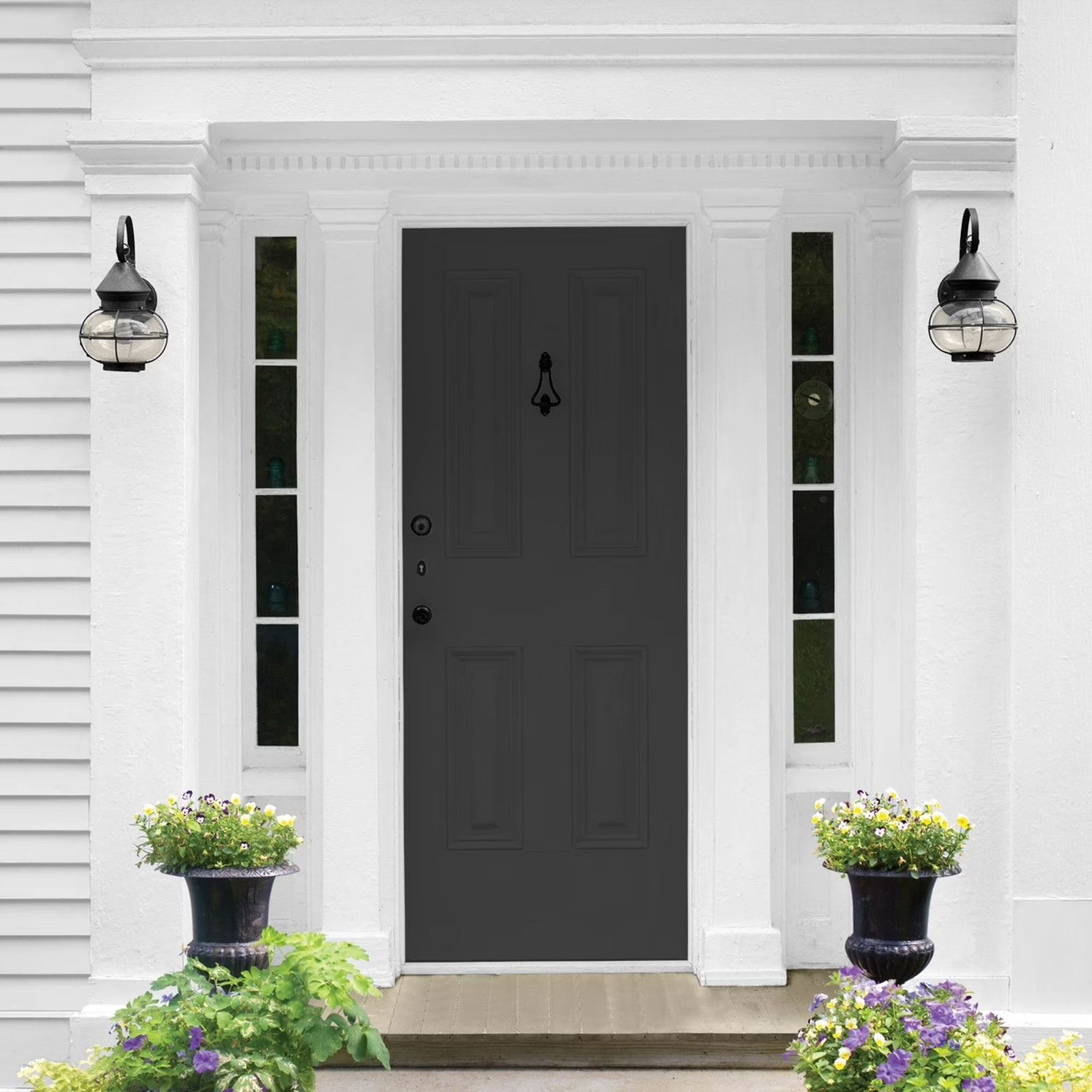 Glidden Fundamentals Exterior Paint, Black Semi Gloss House Coating, 1 Gallon