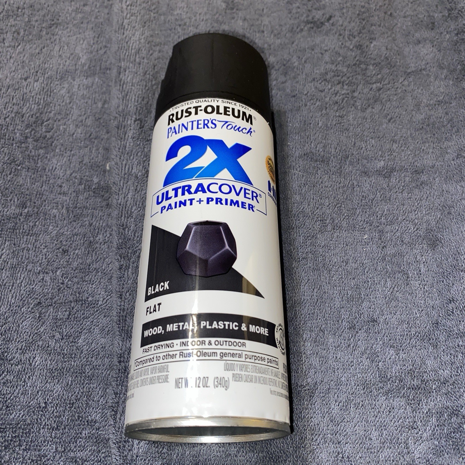 Rust-oleum 12 Oz. Flat Black General Purpose Spray Paint with Maximum Durability