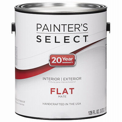 Painter’s Select CPST-GL Acrylic Latex Paint, Interior/Exterior, Flat Tint Base,
