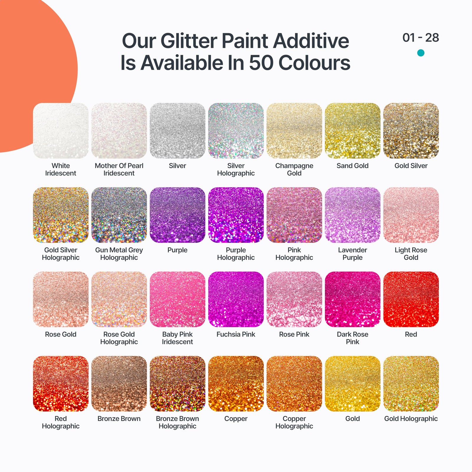 Silver Holographic Glitter Paint Additive 200g (7oz) with 2X Buffing Pads | A…