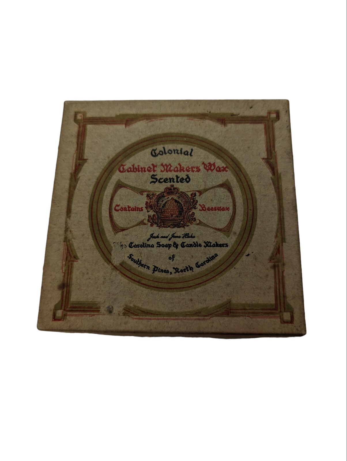 Colonial Cabinet Makers Wax Tin 4 fl oz Lavender Scented in Original Box Unused