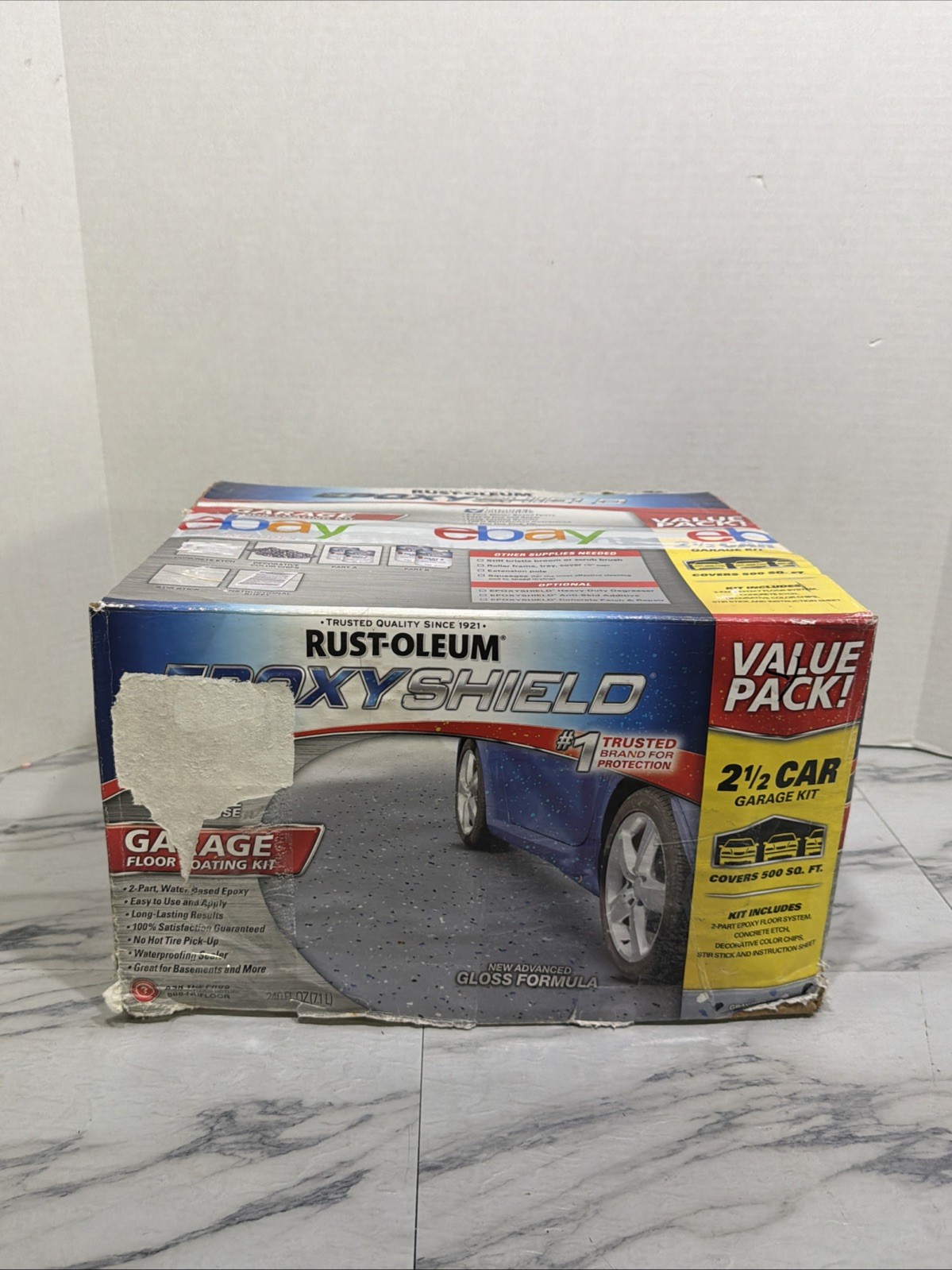 Rust-Oleum 251870 EPOXYSHIELD Garage Floor Coating Gray 2.5 Kit