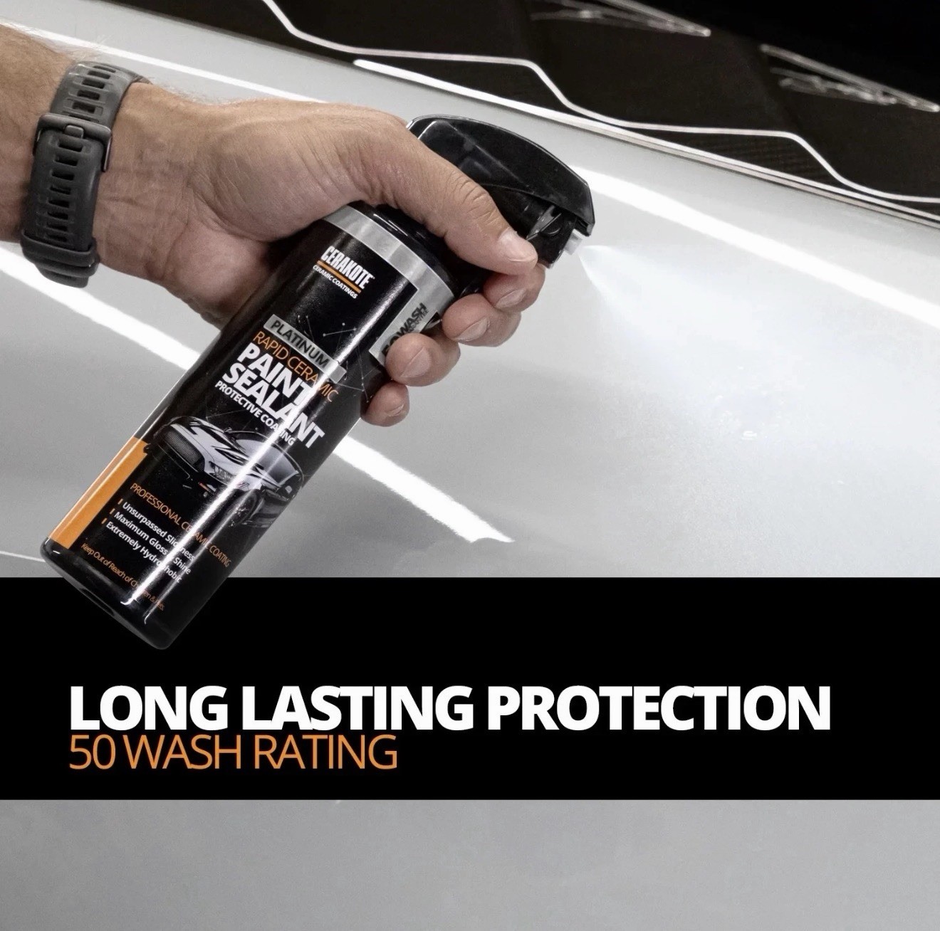 Cerakote Platinum Rapid Ceramic Paint Sealant Kit, High Gloss Protective Coating