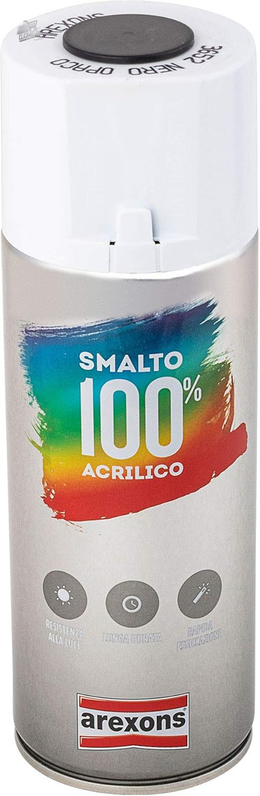 Arexons Acrylic Spray Polish Matte Black Paint Metal Wood Wall 400ml
