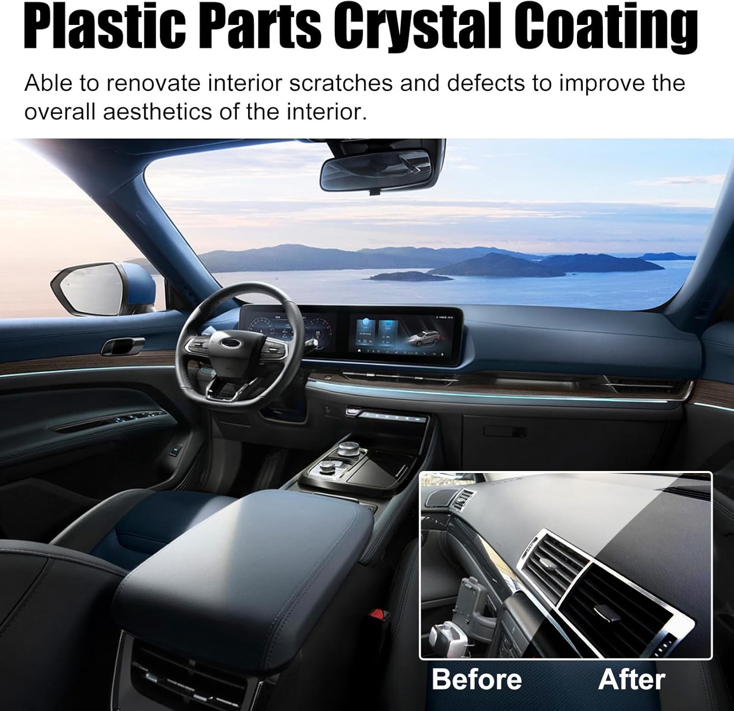 (3PC) Crystal Coating for Car Plastic Parts,2025 New Plastic Parts Crystal