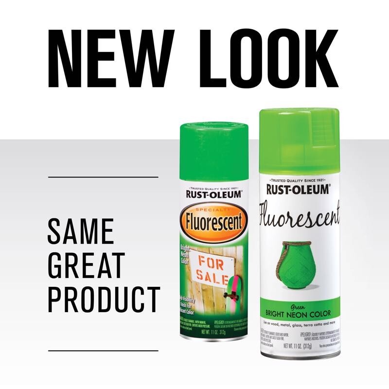 Rust-Oleum Specialty Fluorescent Bright Neon Fluorescent Green Spray Paint 11 oz