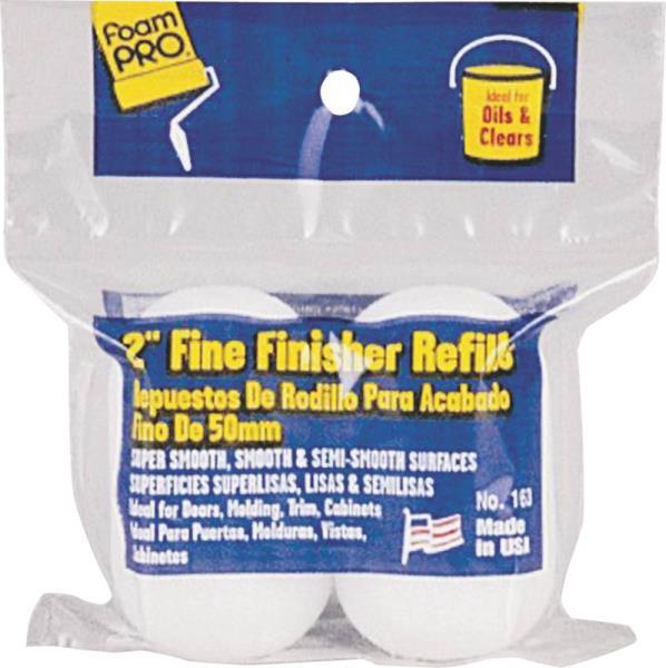 NEW FOAMPRO 163 PK (2) FINE FINISHER 3/8″ X 2″ FOAM PAINT ROLLER COVERS 9822289