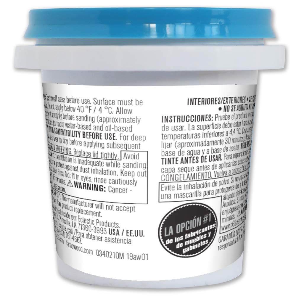 FamoWood 40042126 Latex Wood Filler – 1/4 Pint, 1 Count (Pack of 1), Natural