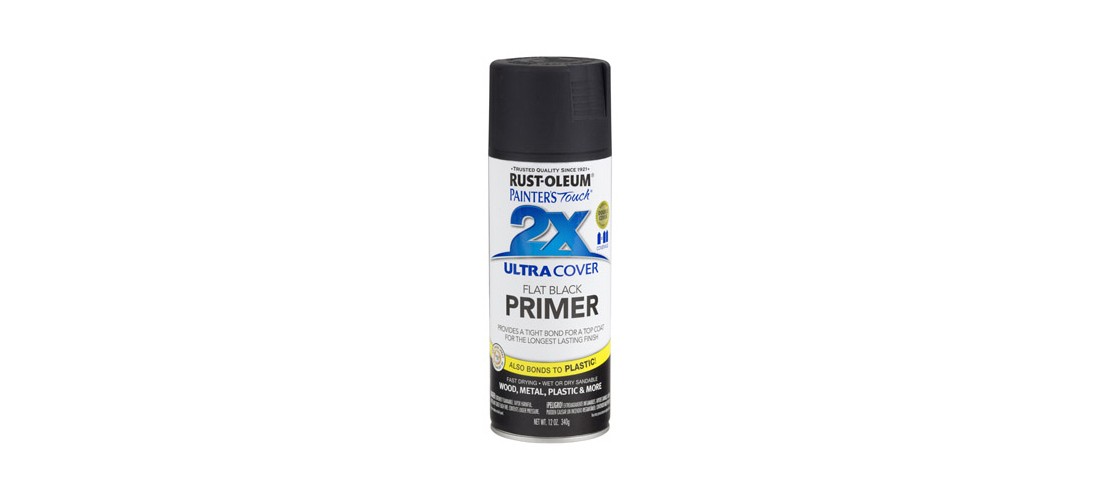 Rust-Oleum 249846 PAINTER’S Touch Spray Primer, Flat, Black, 12 oz, Aerosol Can