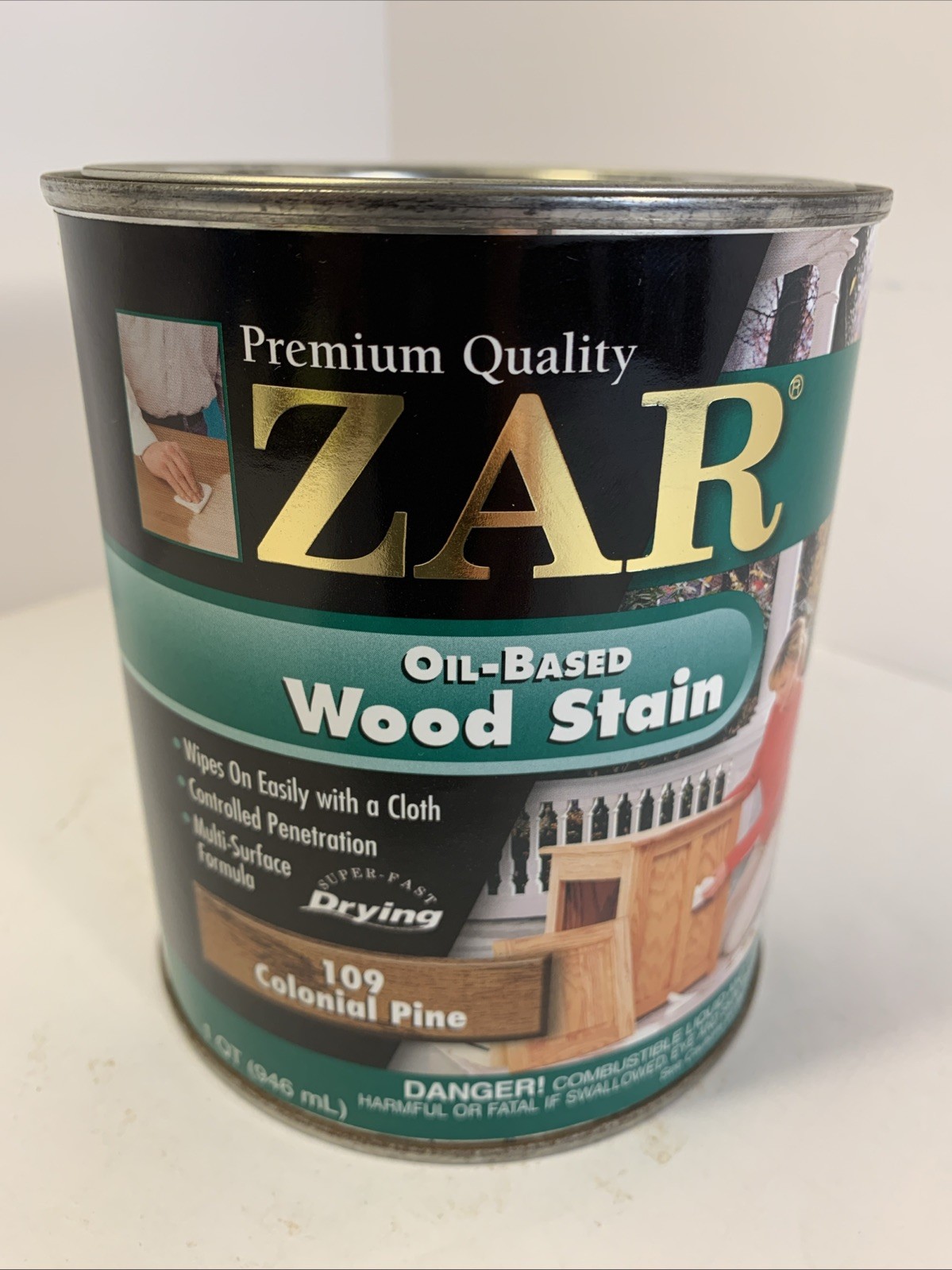 Zar 109 Colonial Pine Oil Based Interior Wood Stain 1 Quart