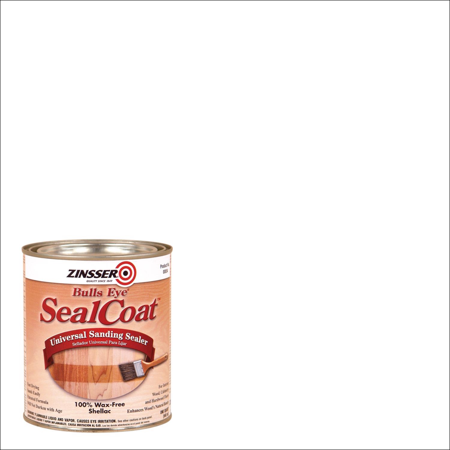 Zinsser 854 Zinsser Bulls Eye SealCoat Clear Oil-Based Sanding Sealer qt. Qty 1