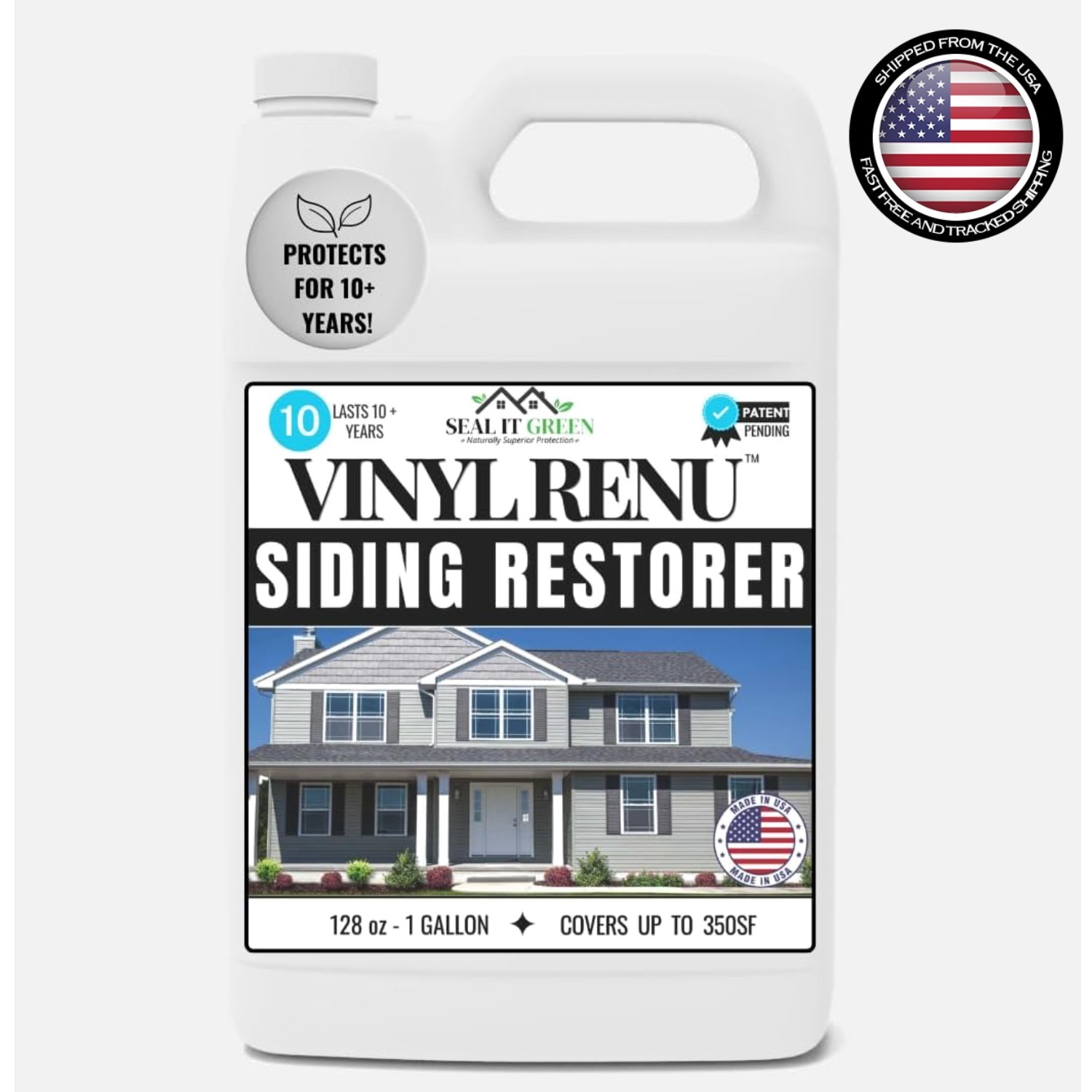 Vinyl Renu Siding Restorer 1 Gallon | Lasts 10+ & Restores Color