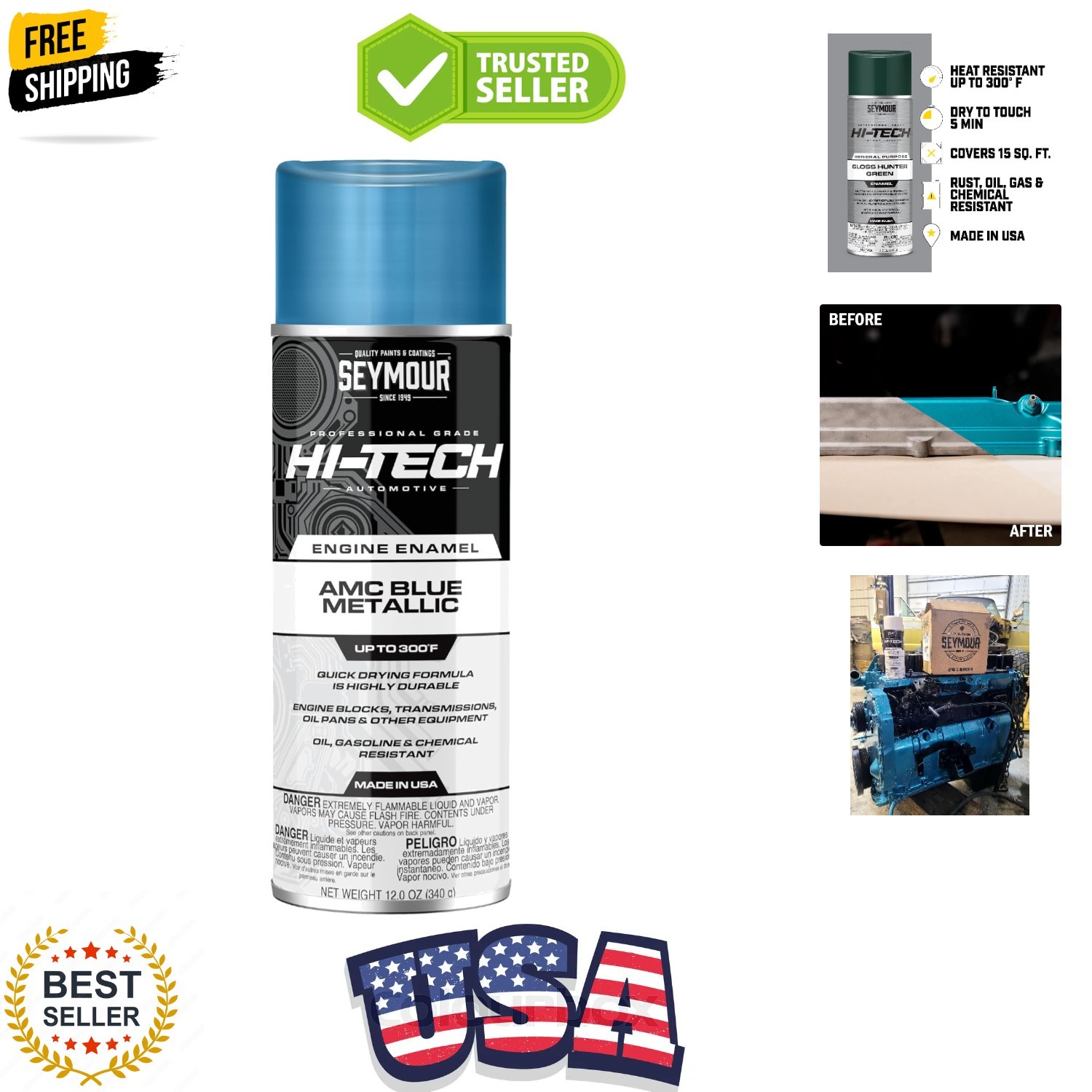 EN-66 Hi-Tech Engine Spray Paint, AMC Blue